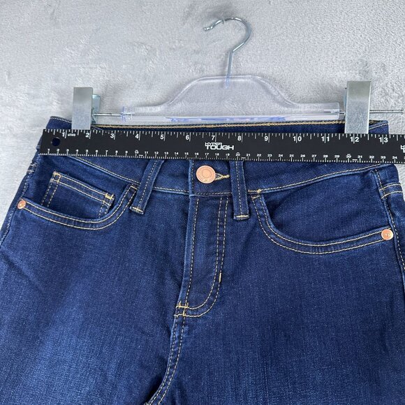 LC Lauren Conrad Mid Rise Skinny Jeans Womens Size 2 Dark Wash Blue - Picture 8 of 12